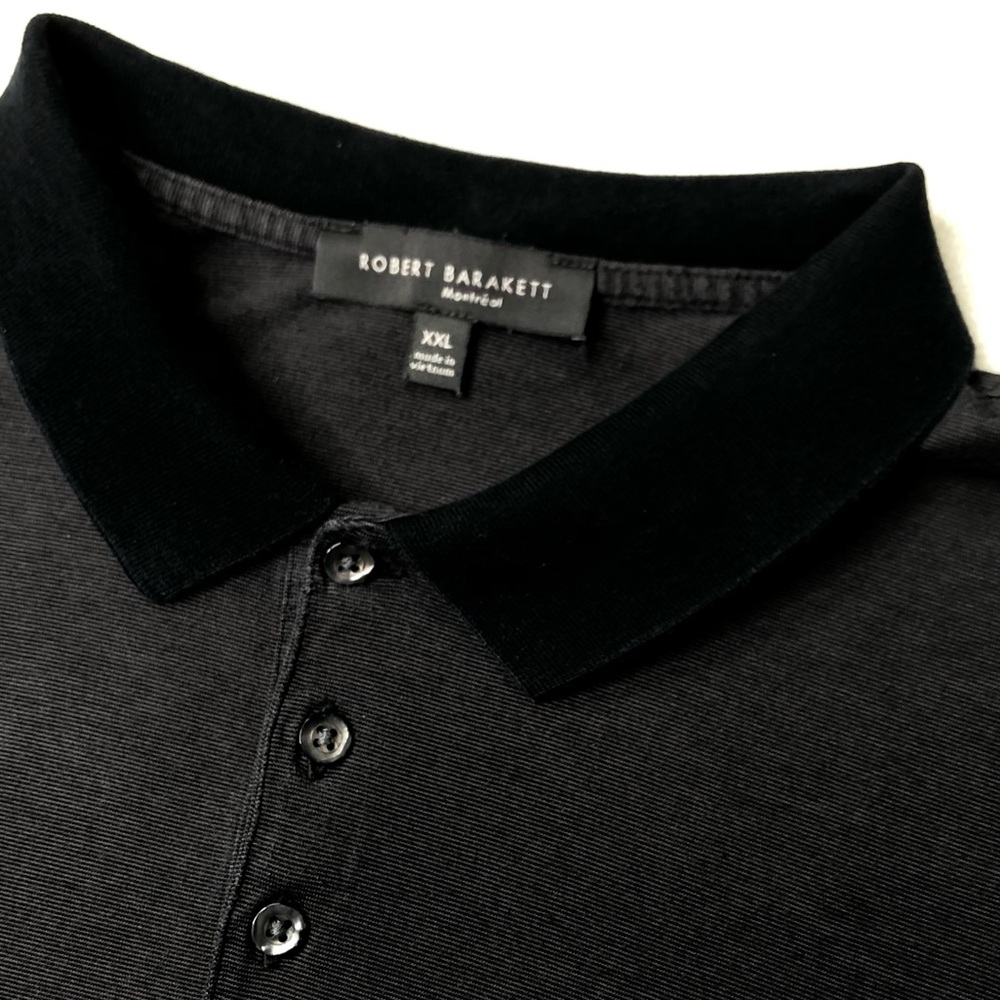 Robert Barakett Men’s Premium Pima Cotton SS Jacquard Polo Shirt Size (XXL) - Picture 5 of 10